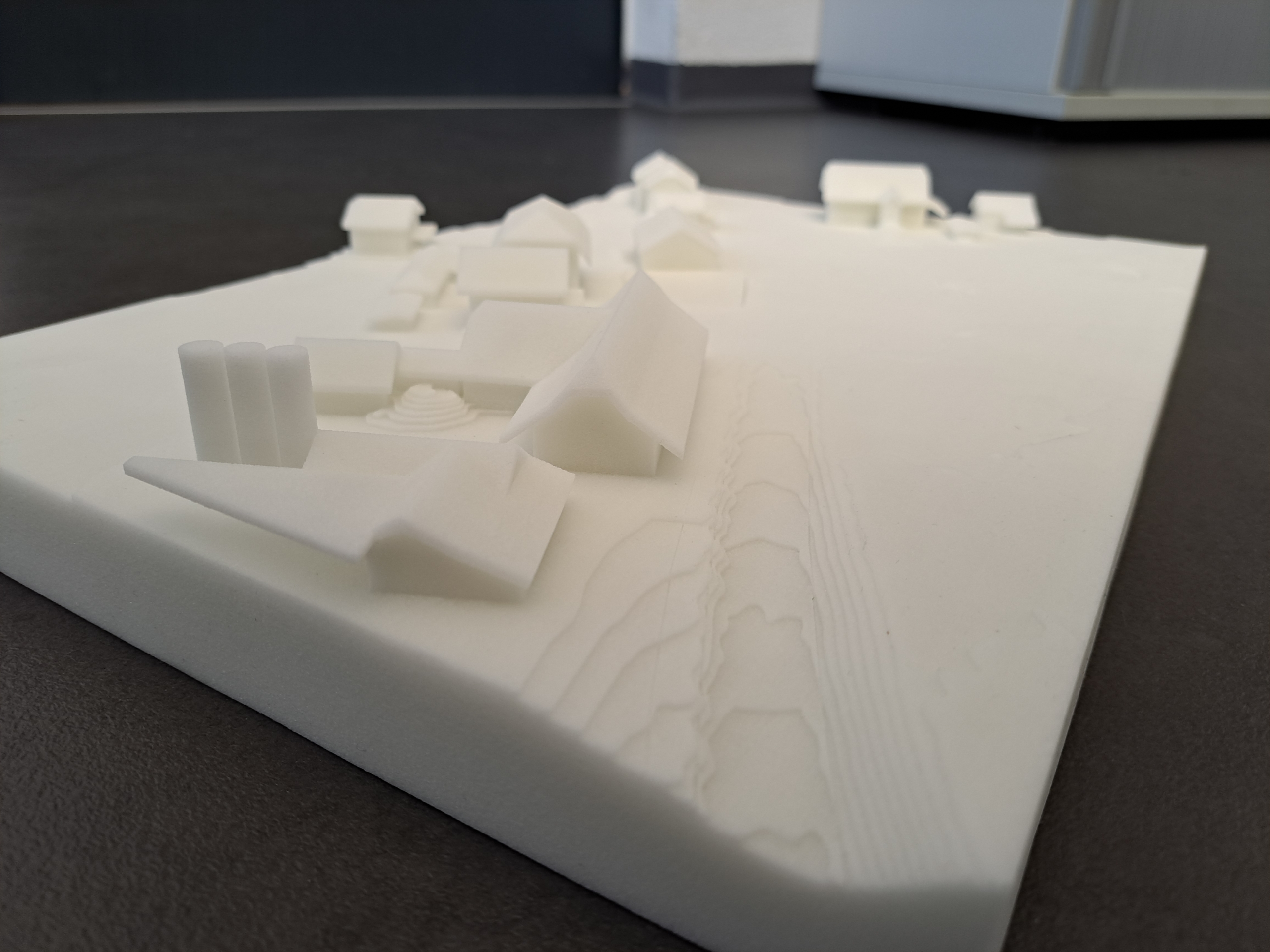 3D gedrucktes Landschaftsmodell